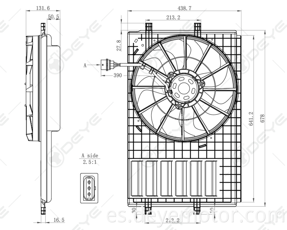 Ventilador de refrigeración del radiador del coche 6R0121207C 6Q0959455AD para SEAT SKODA VW